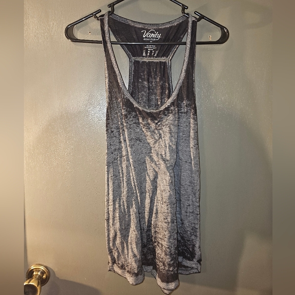 Burnout Charcoal Women's Tank Top - Picture 1 of 3